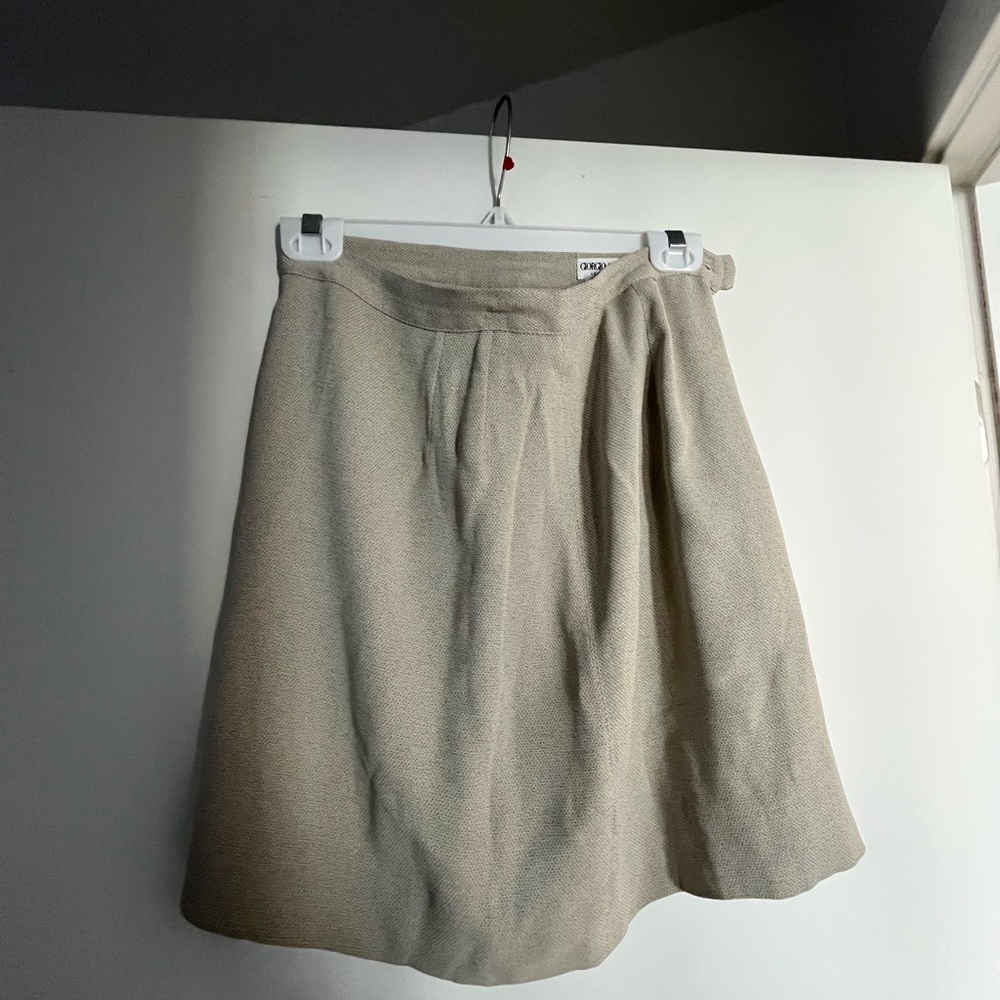 Giorgio Armani Light Tan A-Line Skirt